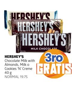 Chocolate Milk with Almonds, Milk o Cookes N Creme 40 g NORMAL 19.75
